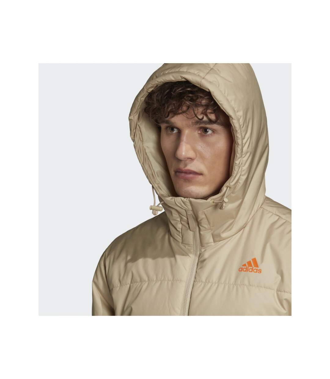 Doudoune avec capuche à petit logo  -  Adidas - Homme