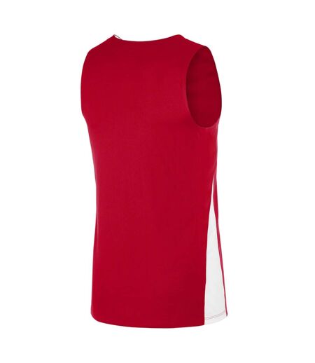 Maillot Sans Manches Motif/style Panneau Contrasté Femme Rouge Vif Blanc Nike