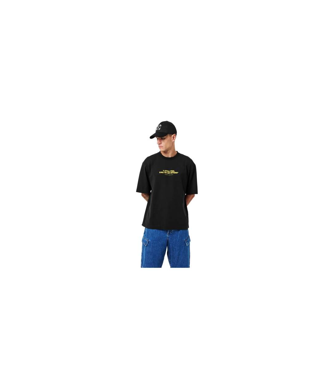 T-shirt Feel Like An Intern Homme Noir Off White-1