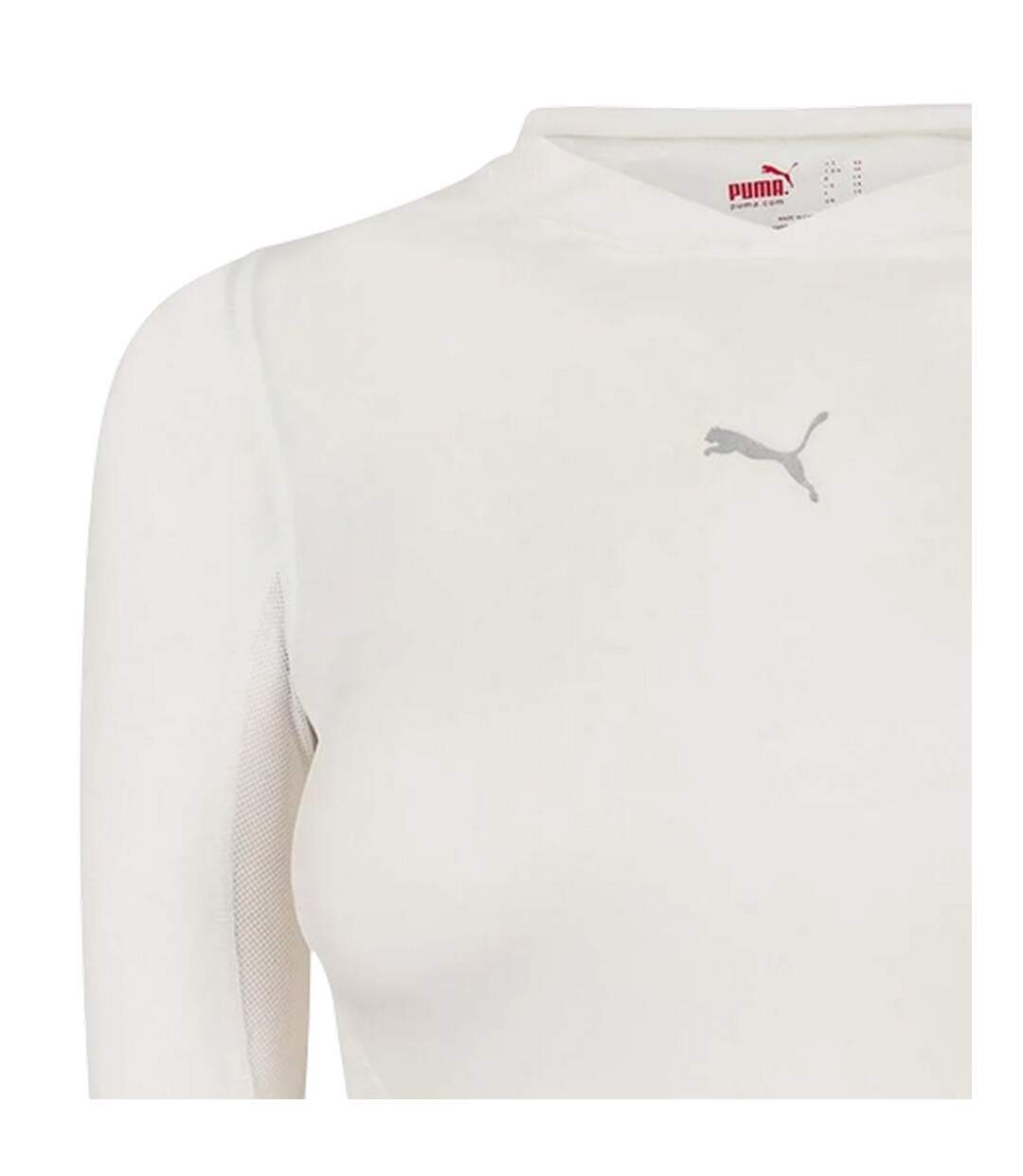 Womens/ladies Pro Vent Base Layer Top White Puma-4