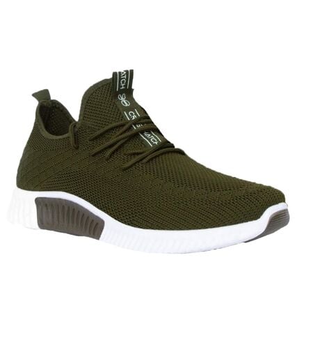 Baskets Rideout Homme Olive Crosshatch