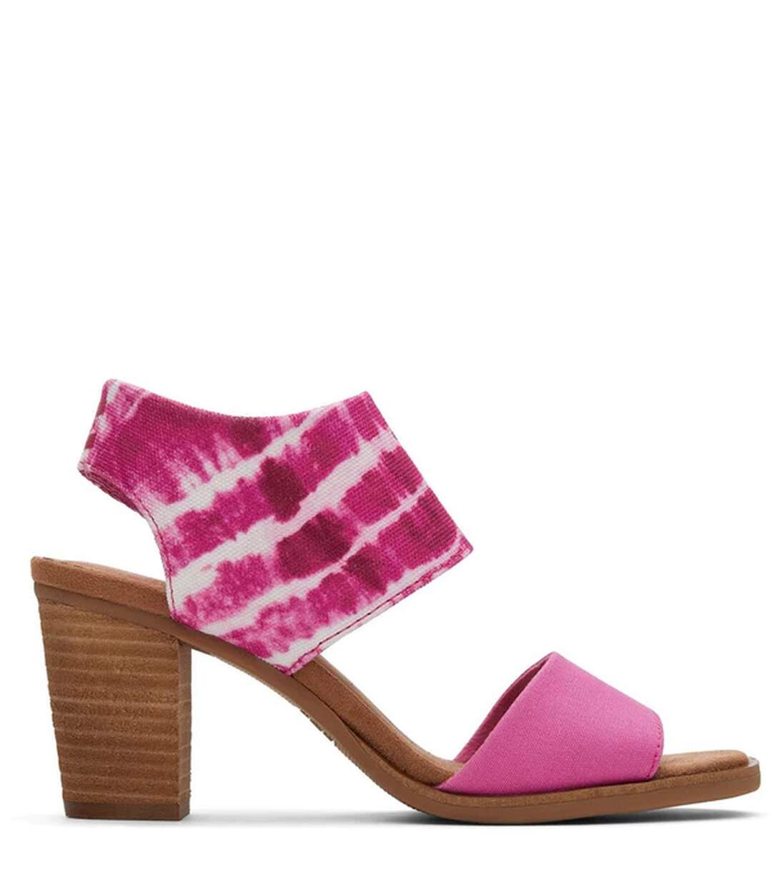 Womens/ladies Majorca Printed Sandals Pink Toms-4