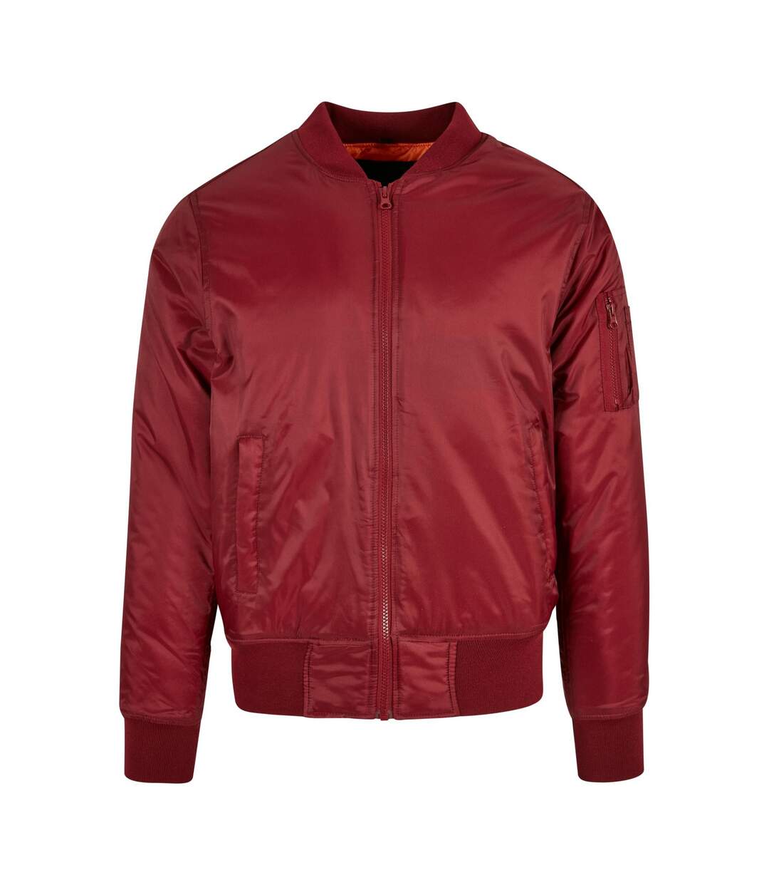 Blouson D'aviateur Homme Bordeaux Build Your Brand-1