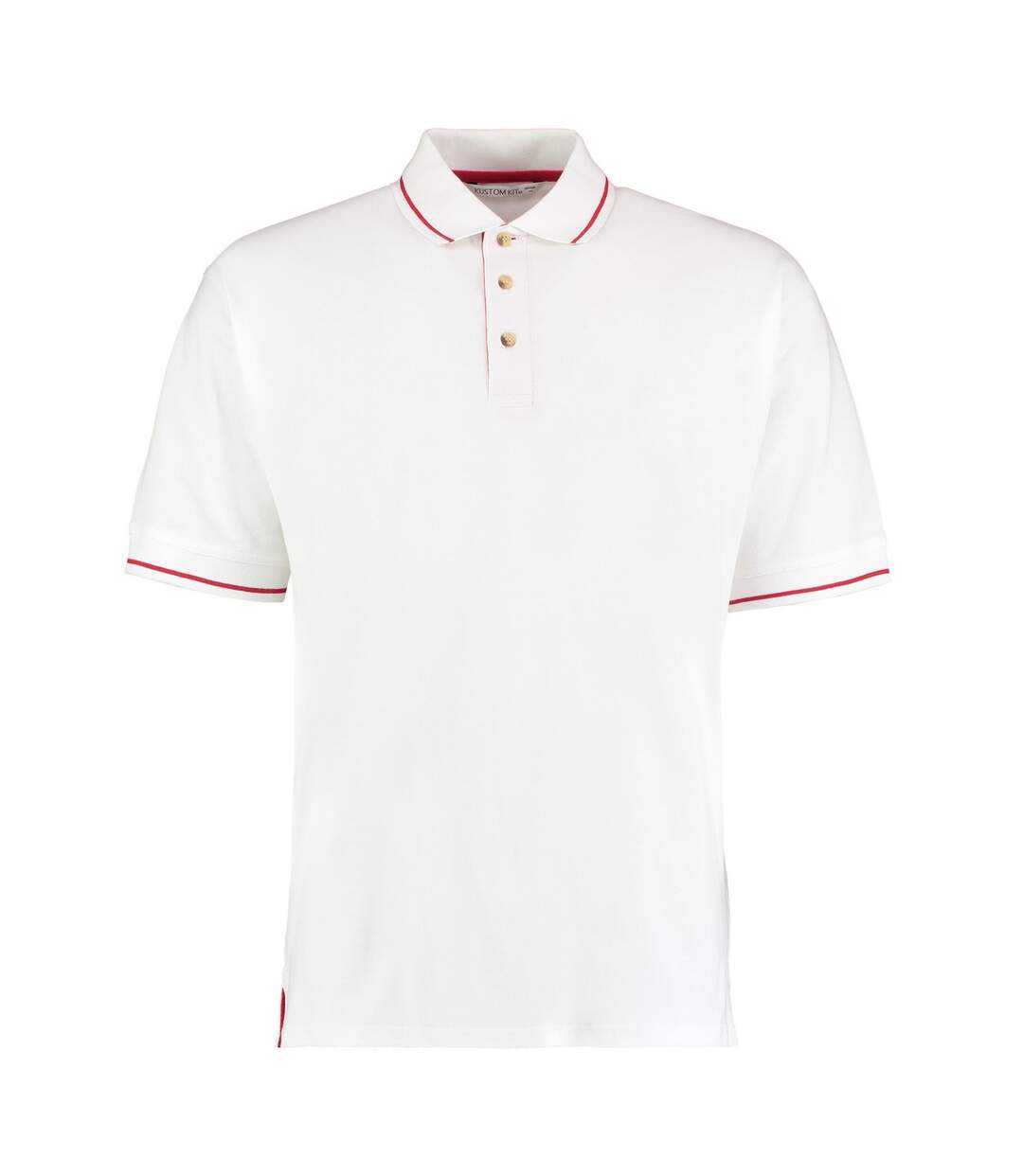 Polo st mellion homme blanc / rouge Kustom Kit-1