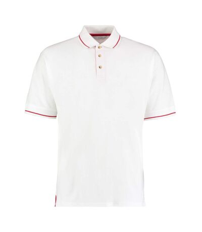 Polo st mellion homme blanc / rouge Kustom Kit