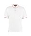 Polo st mellion homme blanc / rouge Kustom Kit-1