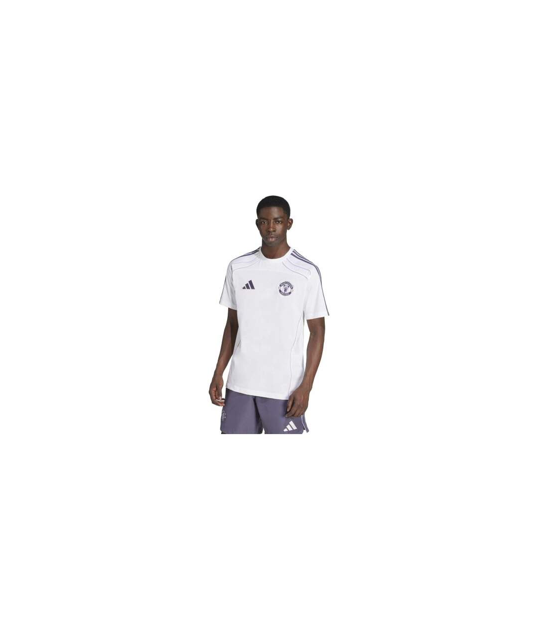 T-shirt Motif/style Manchester United Fc Homme Blanc Adidas-1