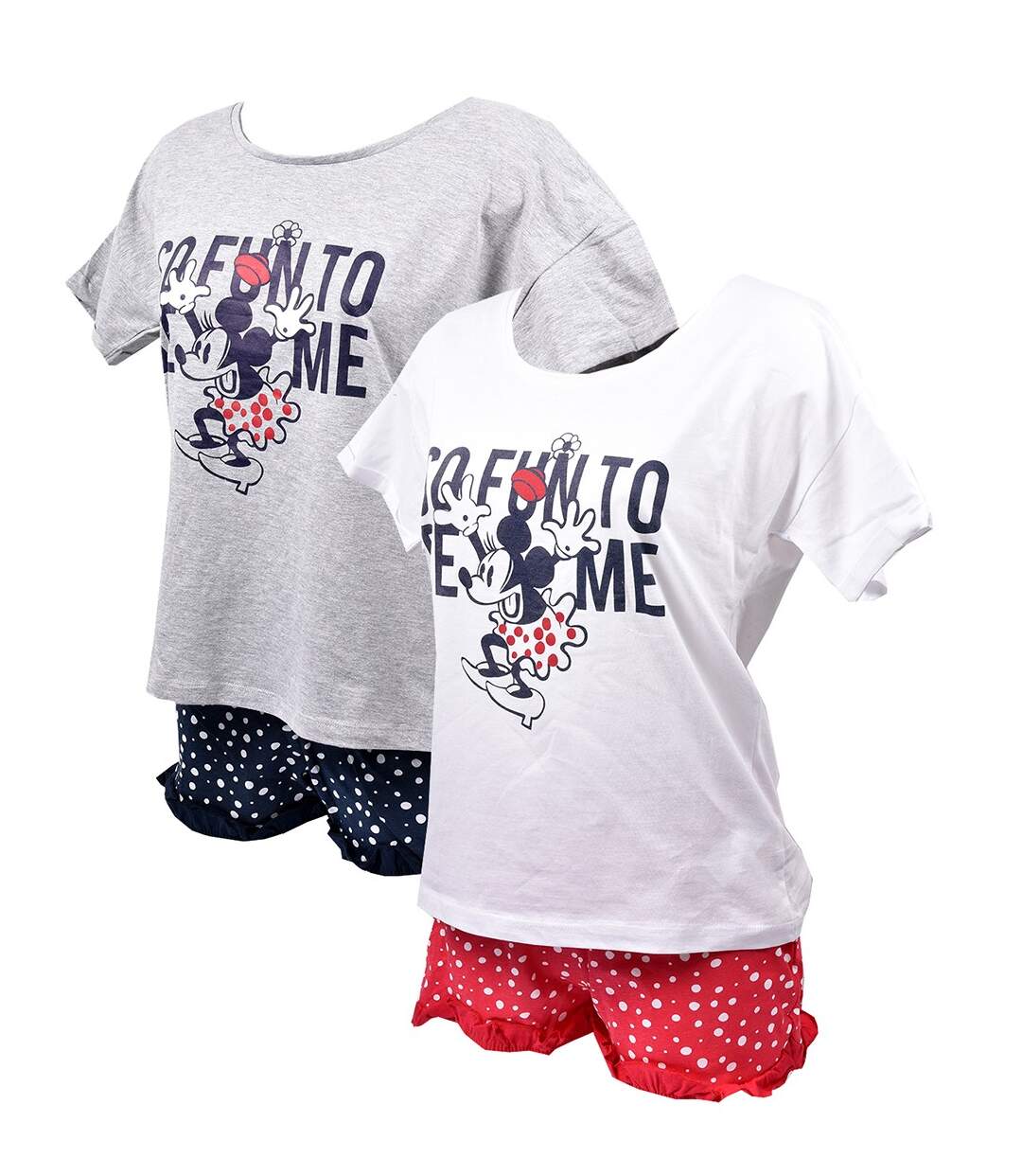 Pyjama Femme MINNIE en Coton -Chaleur,Douceur et Confort- Pack de 2 Pyjacourt EV3505