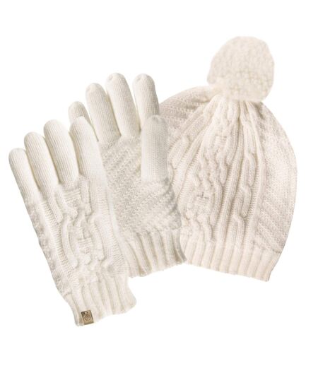Isotoner Gants femme en maille torsades - doublés polaire