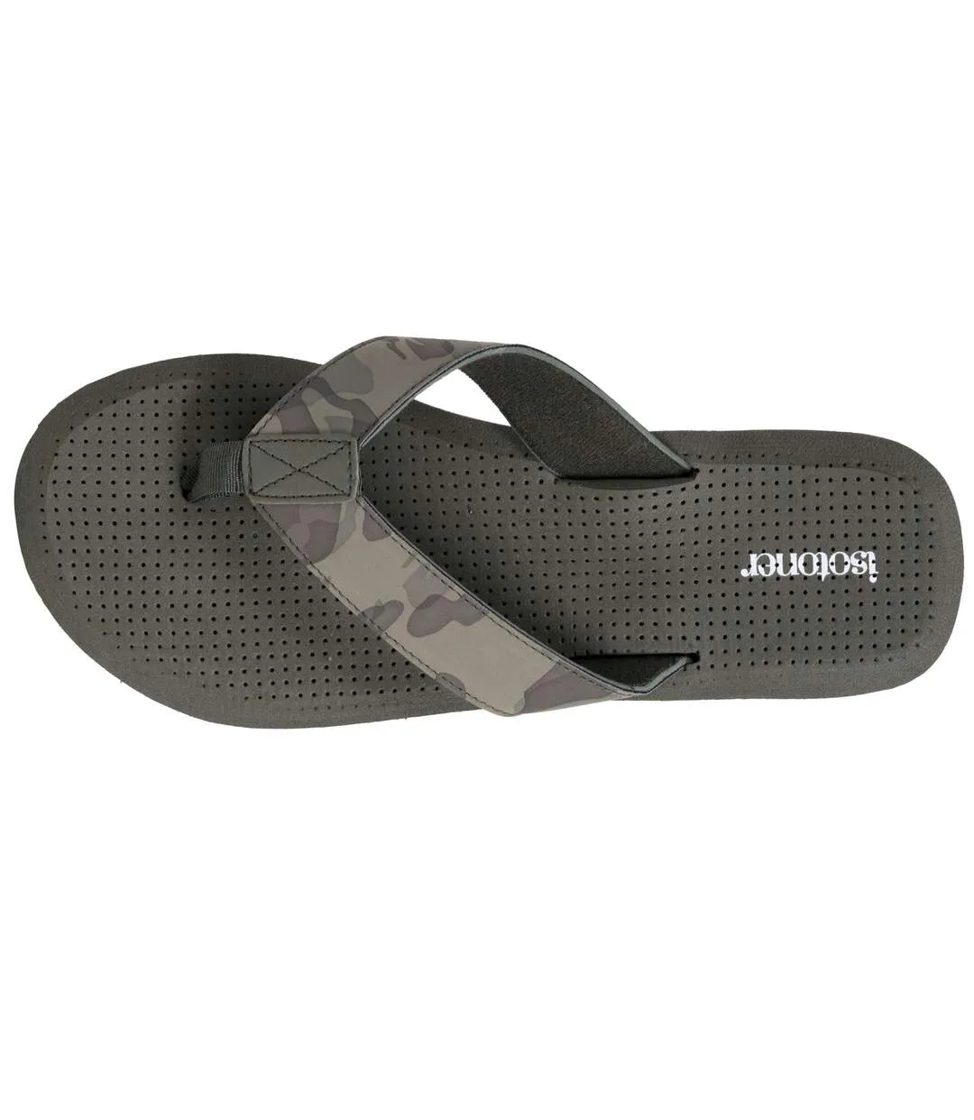 Isotoner Tongs homme sandales plage d'été, semelles légères et confortable-3