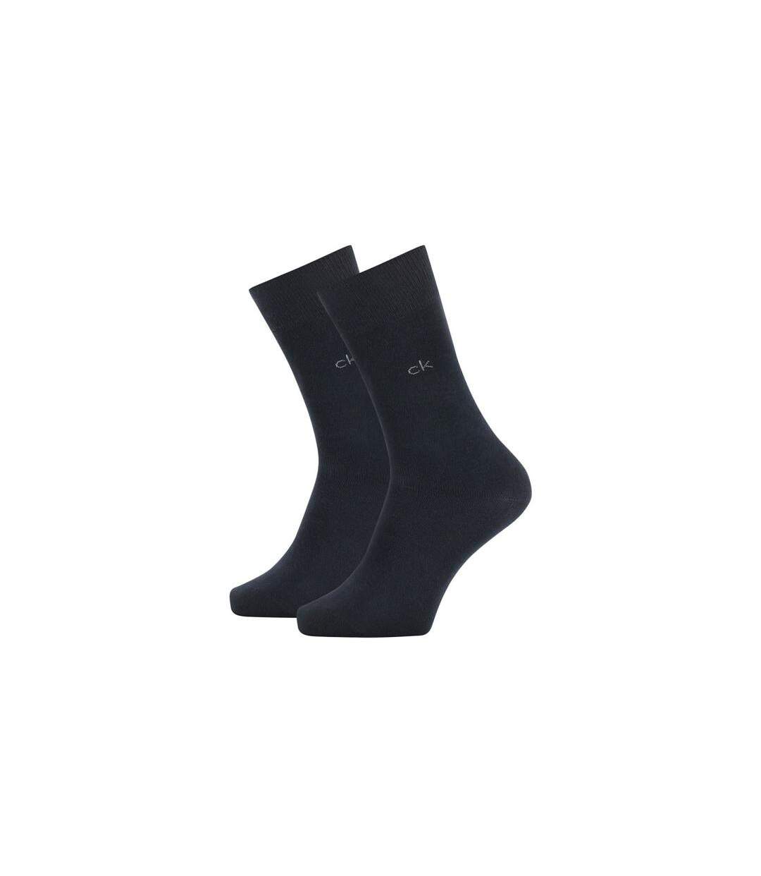 CALVIN KLEIN Lot 2 paires de Chaussettes Homme Coton CASUAL Navy-2