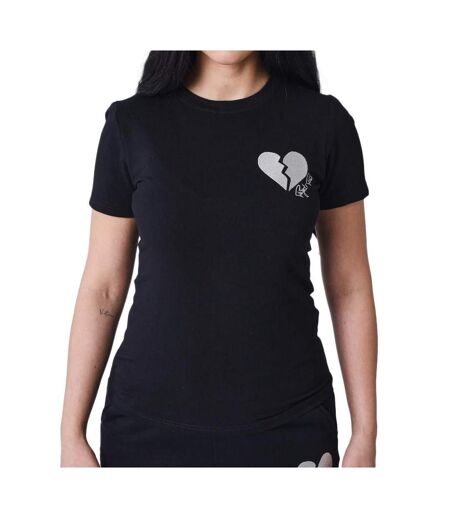 T-shirt Noir Femme Project X Paris Cœur Brisé - XS