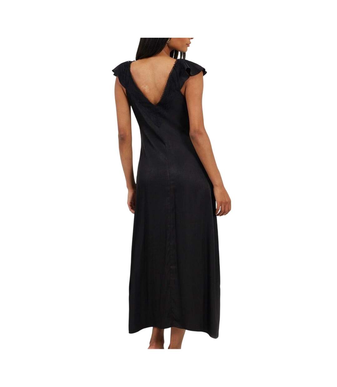 Womens/ladies Regular Maxi Dress Black Brave Soul-3