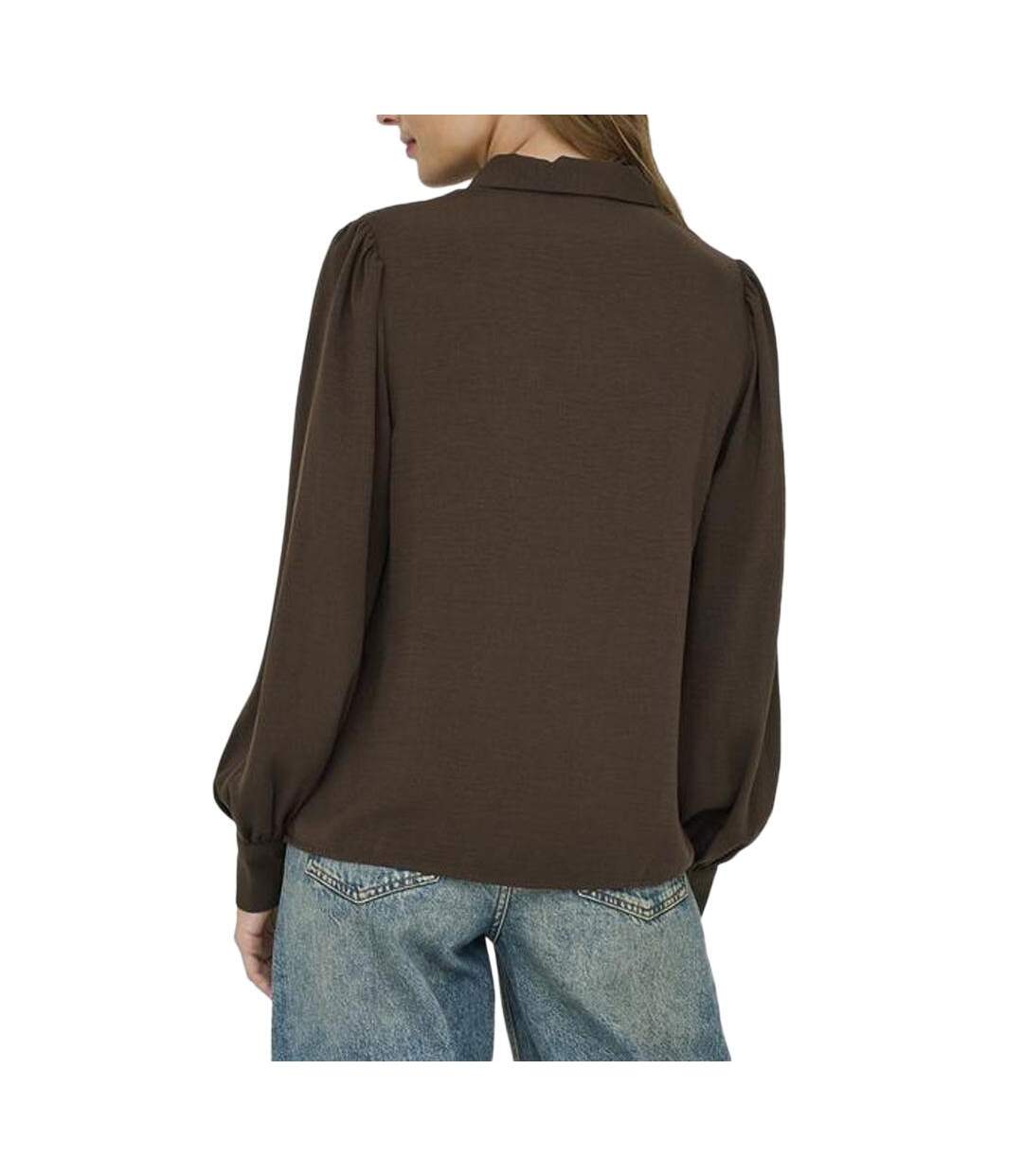 Blouse marron femme jdy diego-2