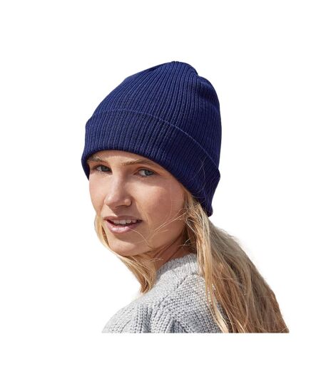 Beechfield Unisex Adult Natural Cotton Fine Knit Beanie (Oxford Navy) - UTPC5544