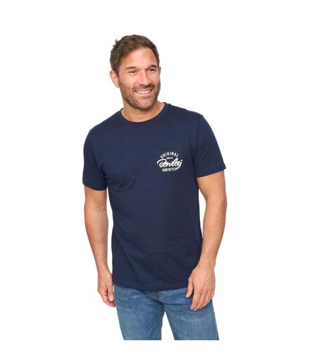 Mens Milestan T-shirt Navy Bewley & Ritch