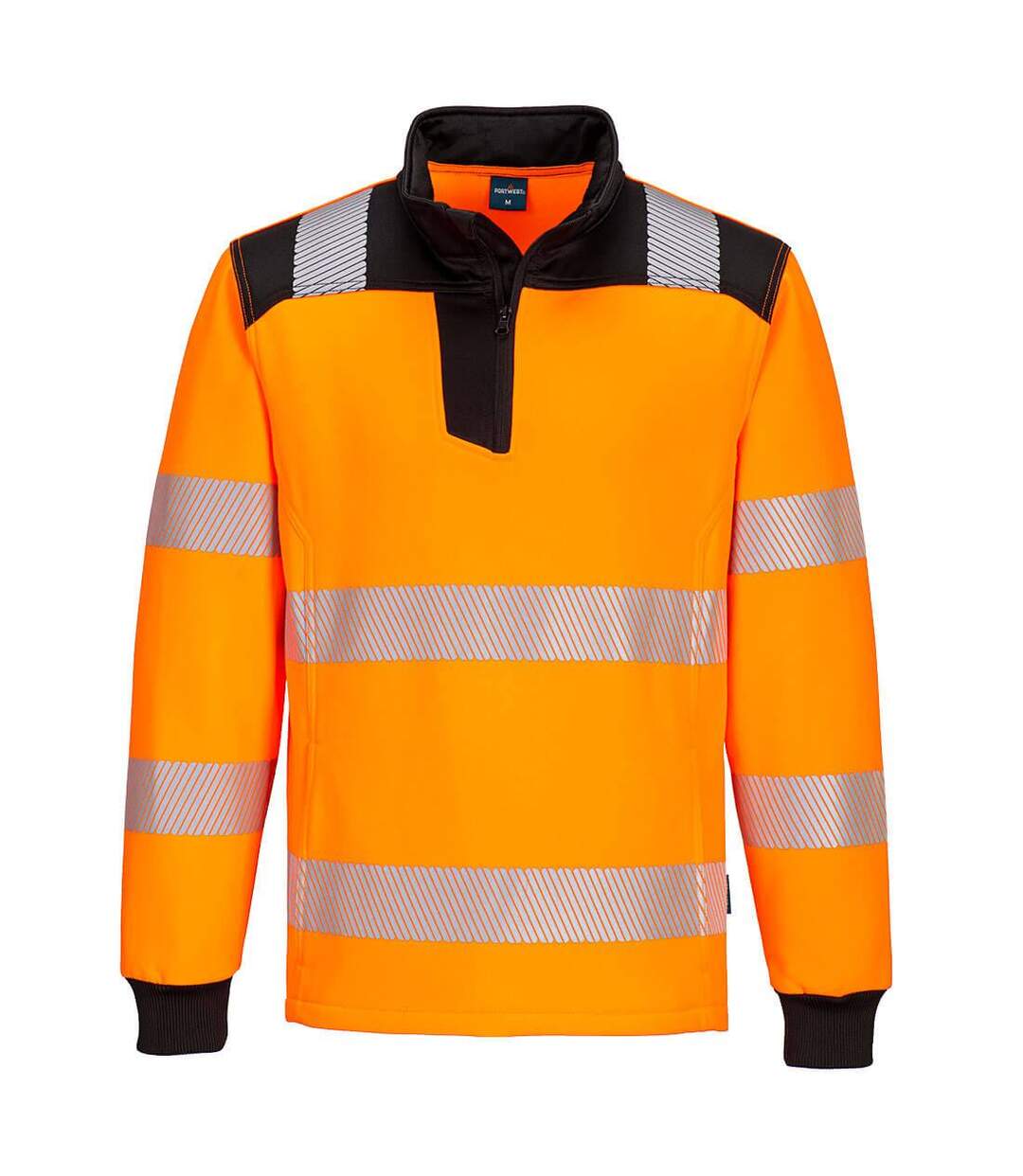 Unisex adult pw3 high-vis safety sweatshirt orange/black Portwest-1