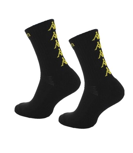 Chaussettes de sport noir/jaune  kappa eleno