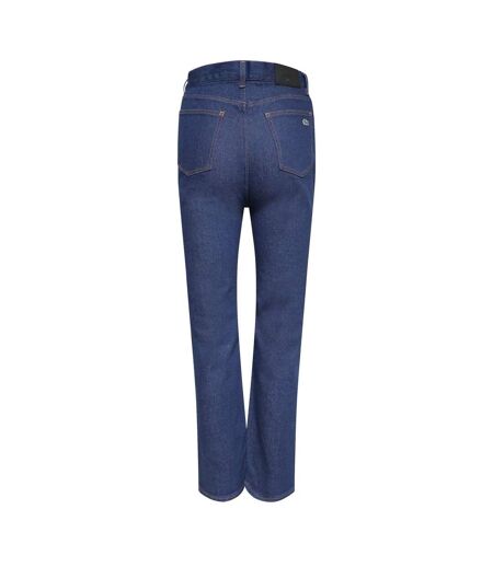 Womens/ladies High Waist Flared Jeans Blue Lacoste