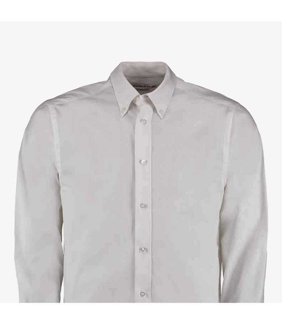 Mens city long sleeve business shirt white Kustom Kit