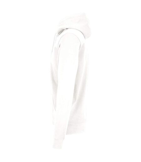 Mens plain full zip hoodie white Build Your Brand