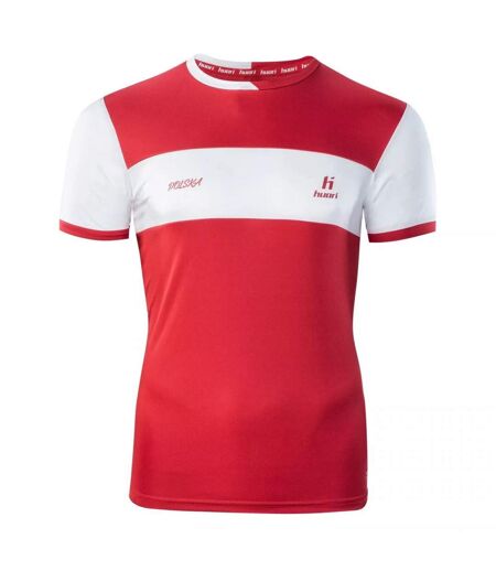 T-shirt Alumni Poland Homme Blanc Rouge Huari