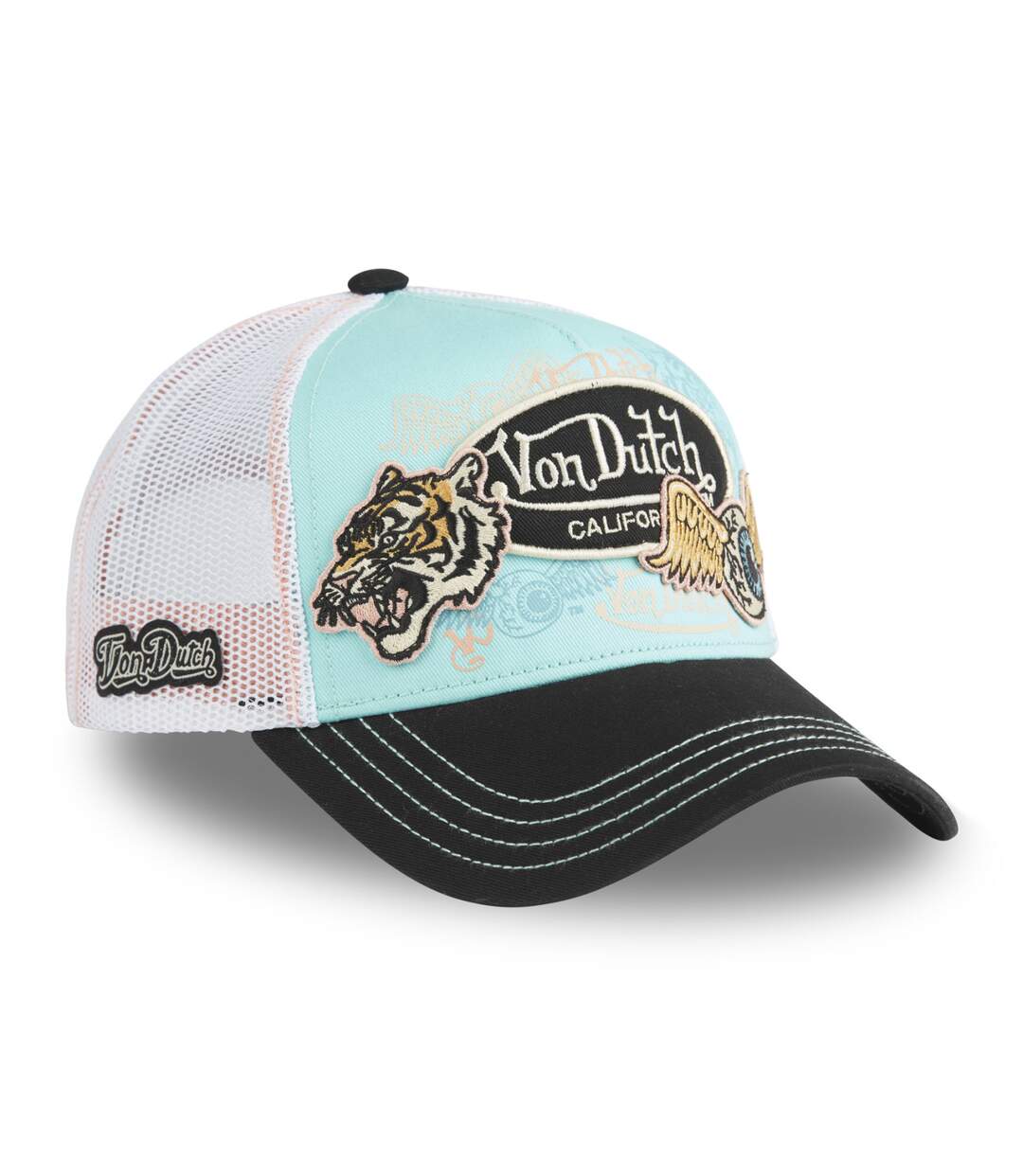 Casquette trucker avec filet en sergé de coton Patches Vondutch-3