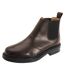 Roamers Mens Leather Quarter Lining Gusset Chelsea Boots (Brown) - UTDF283