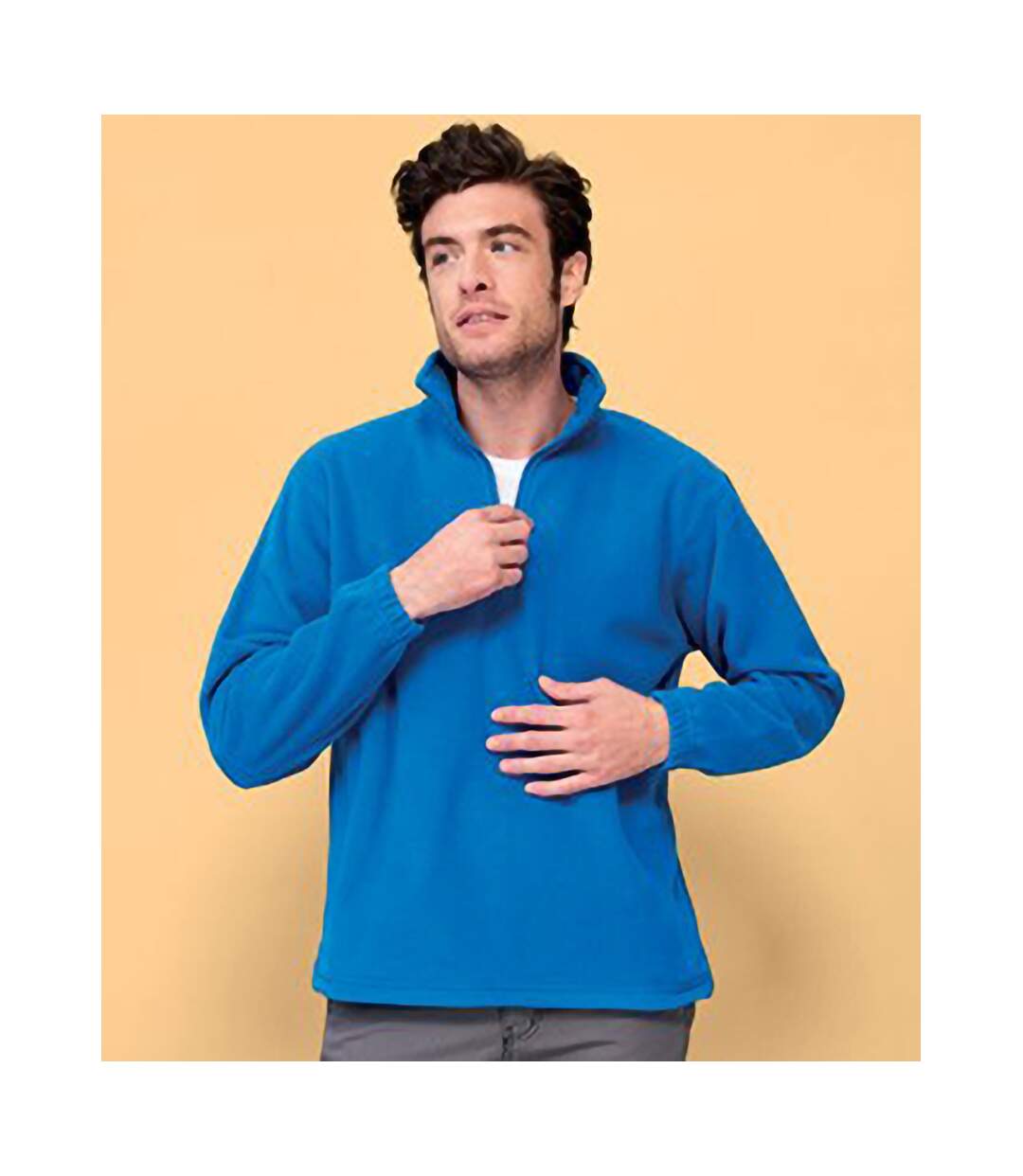 SOLS Ness Unisex Zip Neck Anti-Pill Fleece Top (Royal Blue) - UTPC345