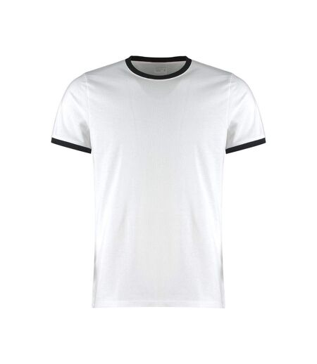 T-shirt Homme Blanc Noir Kustom Kit