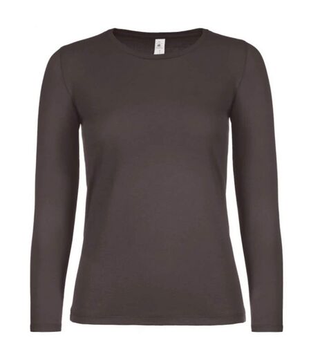 T-shirt Manches Longues #e150 Femme Marron B&C