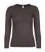 T-shirt Manches Longues #e150 Femme Marron B&C-1