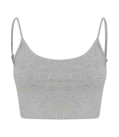 SF Womens/Ladies Sustainable Cropped Camisole (Heather Grey) - UTPC4931