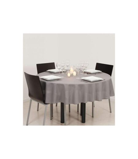 Nappe Antitache Ronde Unie 180cm Gris