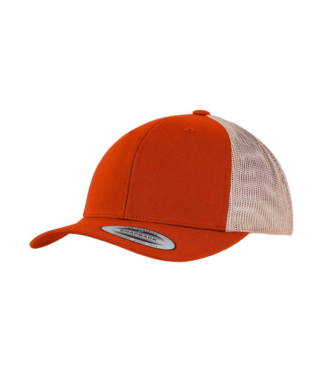Casquette Trucker Orange Rustique Marron Classic-1