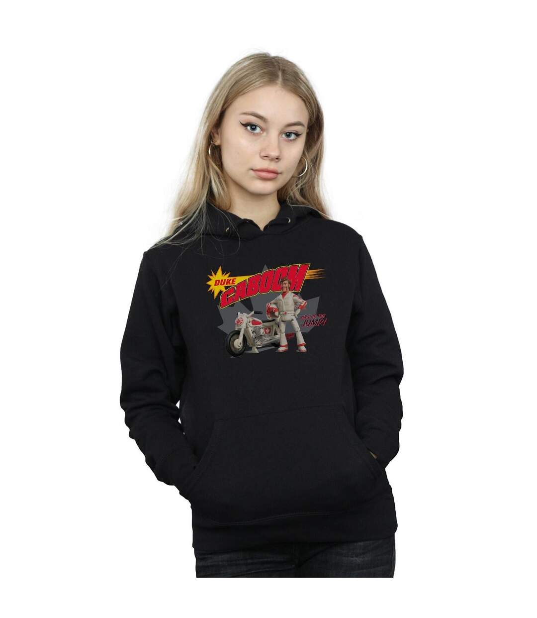 Disney - Sweat à capuche TOY STORY DUKE CABOOM KING OF THE JUMP - Femme (Noir) - UTBI15216-2