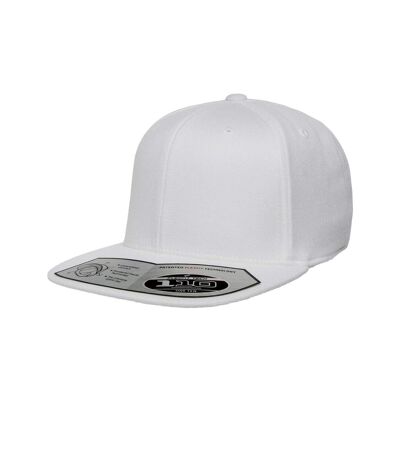 Yupoong Flexfit Unisex 110 Plain Fitted Snapback Cap (White)