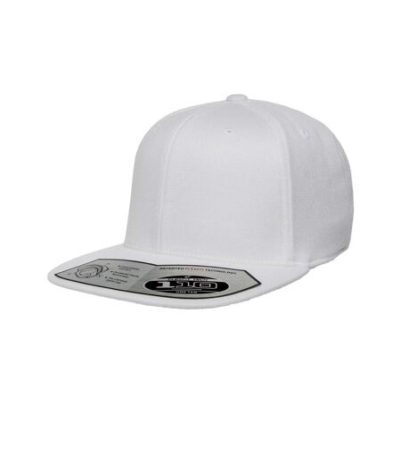 Yupoong Flexfit Unisex 110 Plain Fitted Snapback Cap (White)