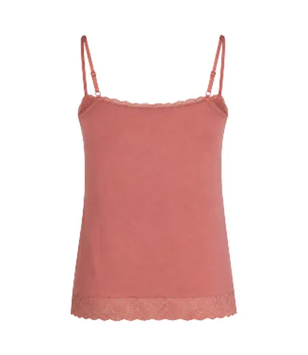 Womens/ladies Lace Detail Camisole Mahogany CCDK Copenhagen