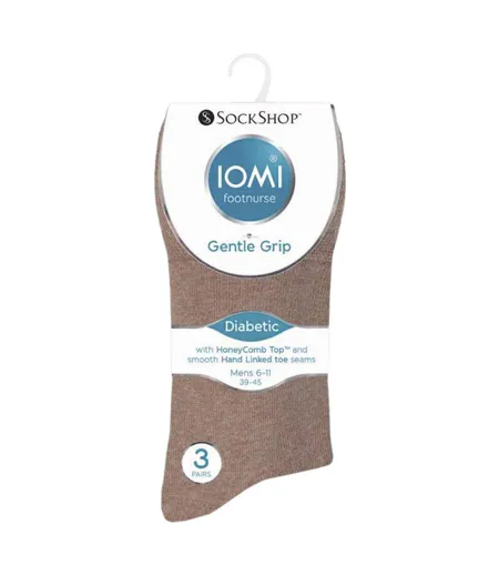 6 Pack Mens Non Elastic Cotton Diabetic Socks with Seamless Toe