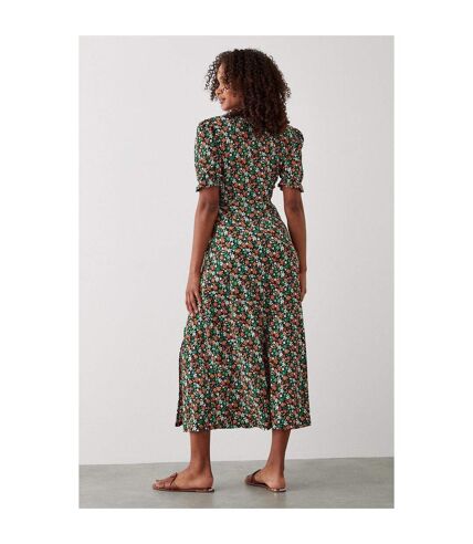 Dorothy Perkins Womens/Ladies Ditsy Print V Neck Tall Short-Sleeved Midi Dress (Multicolored) - UTDP1908