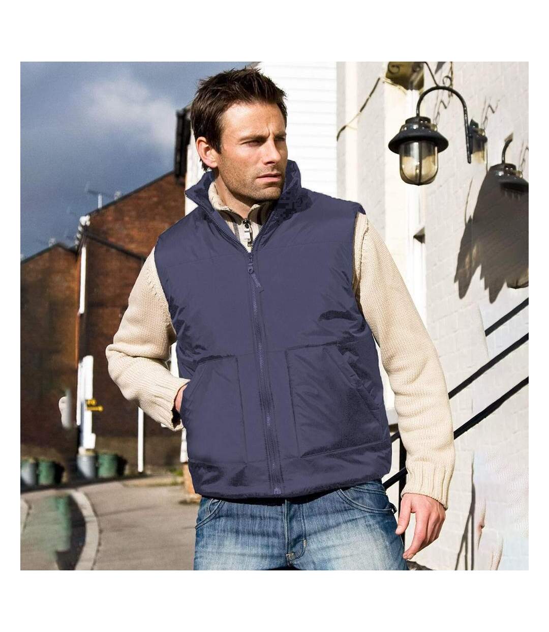 Gilet Polaire Imperméable Respirant Femme Bleu Marine Result-1
