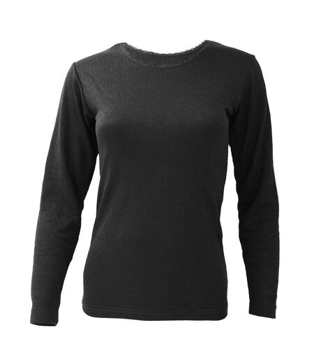 T-shirt thermique à manches longues femme noir Floso