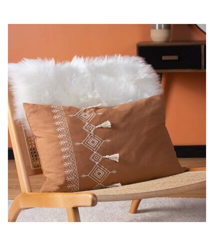 Furn Pritta Tassel Throw Pillow Cover (Cinnamon Orange) (40cm x 60cm) - UTRV2862