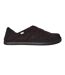 Womens/ladies Faux Shearling Flat Slippers Black Toms-1