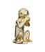 Statue en dolomite Singe 17 x 15 x 28 cm Or-1