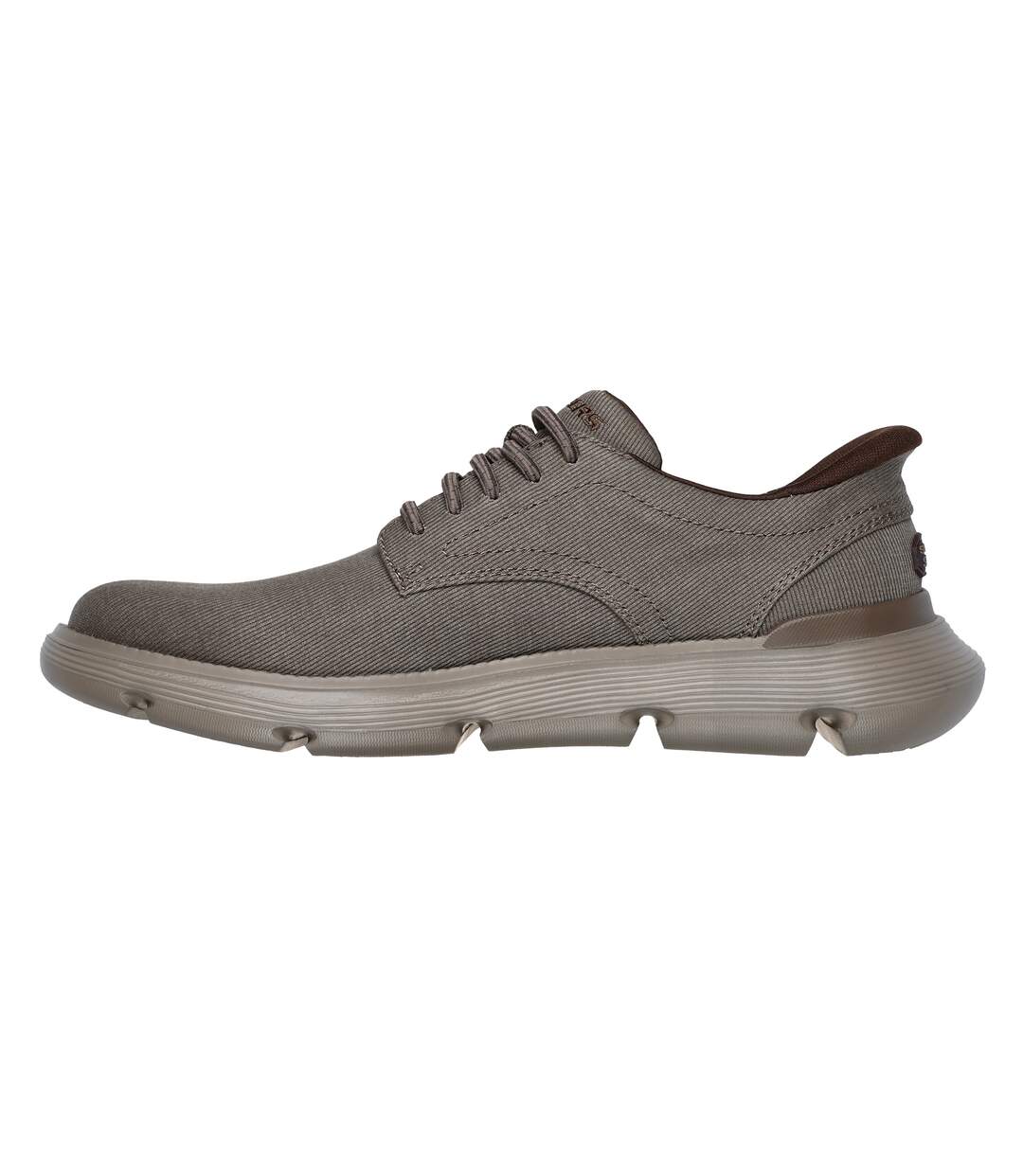 Mens garza clive slip-in trainers dark taupe Skechers-2