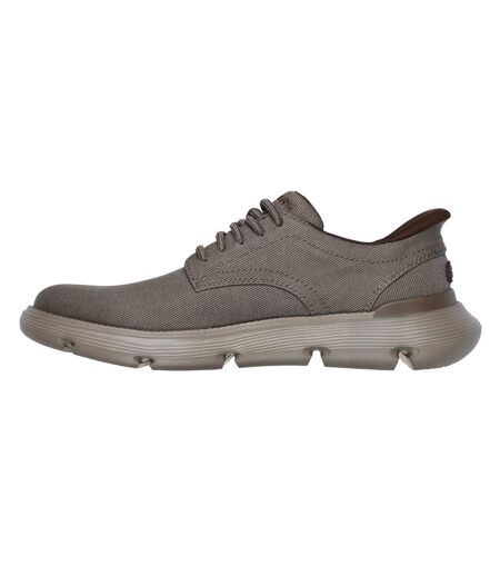 Mens garza clive slip-in trainers dark taupe Skechers