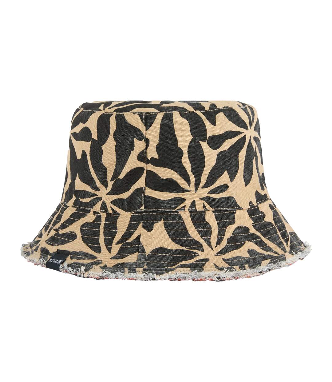Womens/ladies Floral Reversible Bucket Hat Tangerine Tango Regatta-2