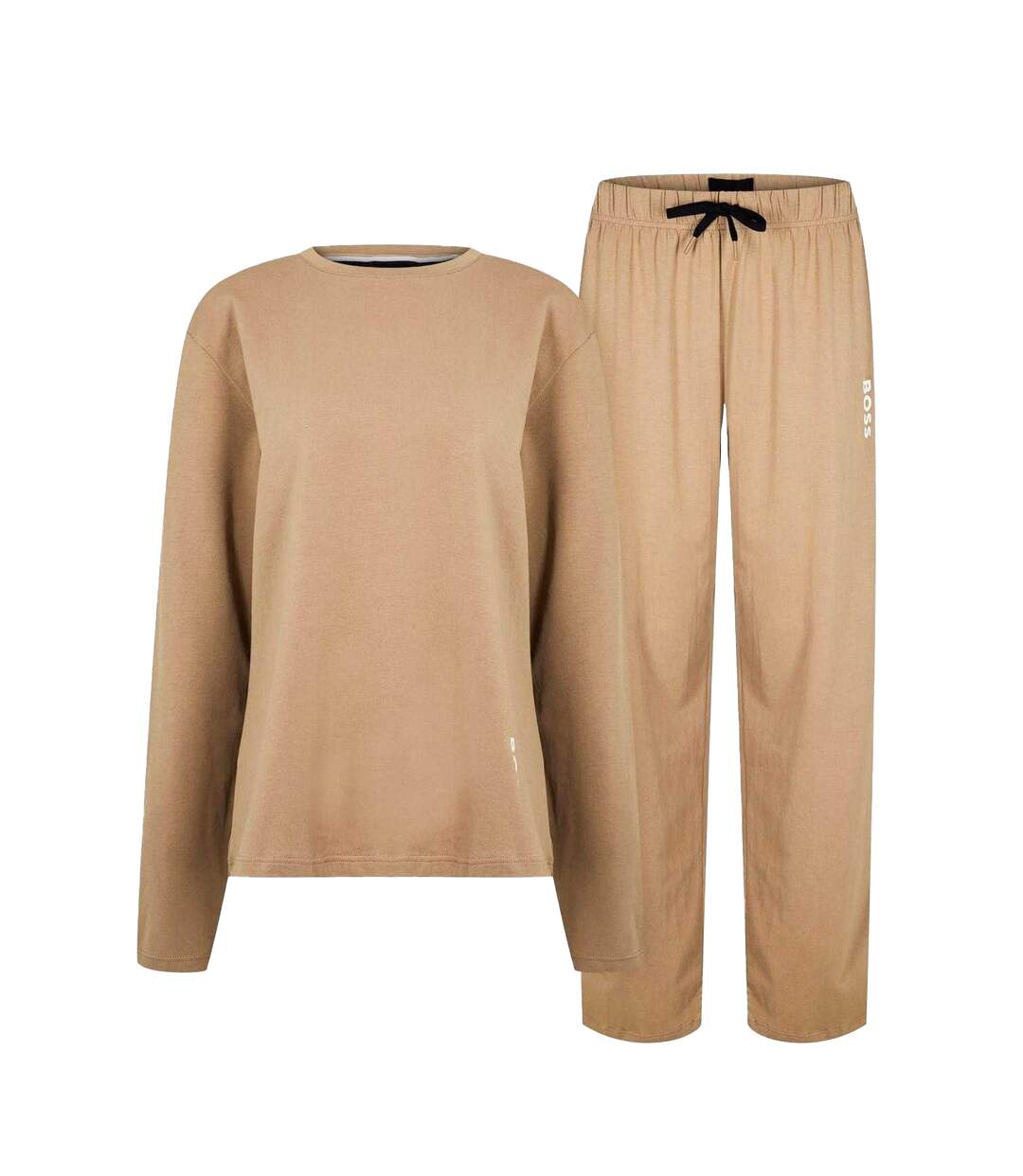 Ensemble De Pyjama Long Femme Beige Boss-2